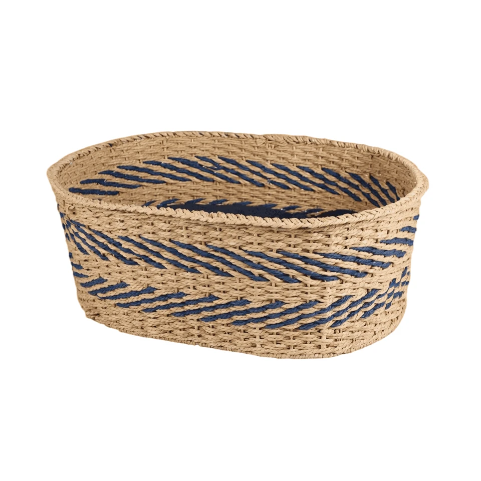 Kézzel szőtt, természetes csíkos papír kötél kisállatágy{0}}barát, lélegző, kényelmes Boho Wabi-sabi stílus macskáknak, kis kutyáknak